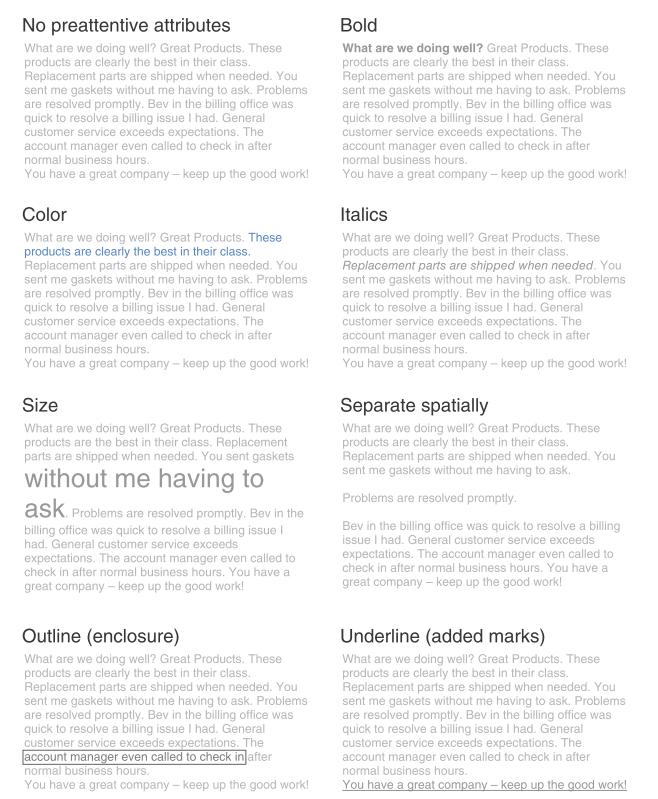 Sử dụng yếu tố nhận biết cho văn bản